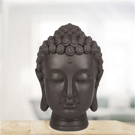 D Co Zen Feng Shui Statue T Te Bouddha Marron R Sine Zen Light