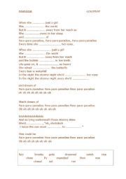 Coldplay Paradise ESL Worksheet By Crisj