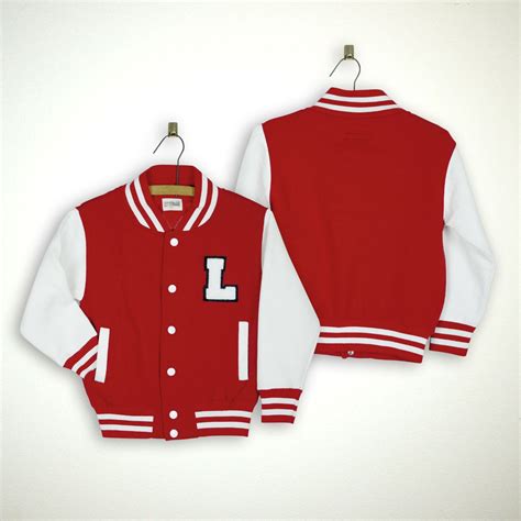 Personalized Kids Varsity Letterman Jacket With Chenillefelt Letter