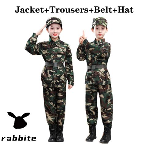 Rabbite Soldier Costume Police Costume For Kids Boys Cosplay Camouflage