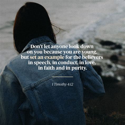 I Timothy 412 Let No One Despise Your Youth But Be An Example To The