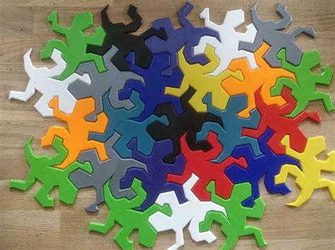 Free 3d File Escher Lizards・model To Download And 3d Print・cults