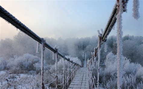 winter, Ice, Nature, Bridge Wallpapers HD / Desktop and Mobile Backgrounds