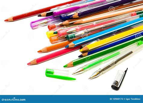 Pencils And Pens Stock Photo Image Of Heap Instrument 10900172