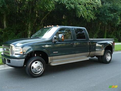 2005 Dark Green Satin Metallic Ford F350 Super Duty King Ranch Crew Cab