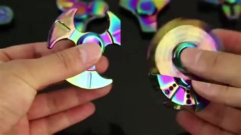 Rainbow Fidget Metal Spinner Colorful Finger Spinners High Speed Hand