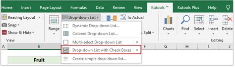 Quickly Create Drop Down Lists With Checkboxes In Excel