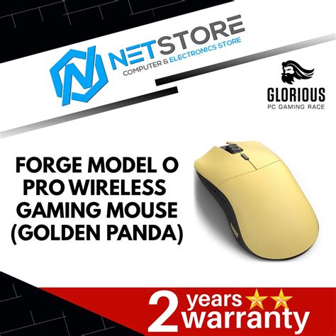 Glorious Model O Pro Wireless Optical Gaming Mouse Golden Panda Glo