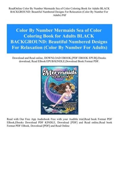 Readonline Color By Number Mermaids Sea Of Color Coloring Book For