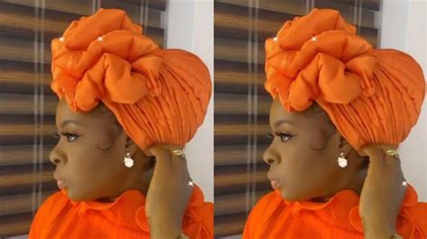 Gathered Pleated Turban Cap With Ruffles Design Youtube