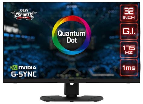 MSI Optix MPG321QRF QD 32 2560x1440px IPS 175Hz 1 Ms Monitor Niskie