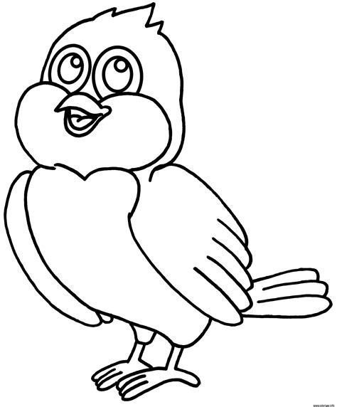 Coloriage Petit Oiseau Maternelle Jecolorie