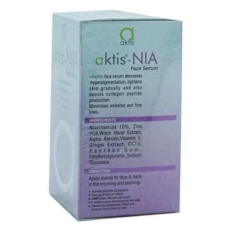 Aktis Nia Face Serum Ml Price Uses Side Effects Composition