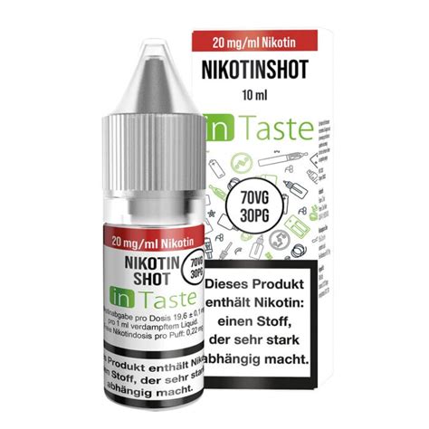 Intaste Shot Mg Liquid Selber Mischen Intaste