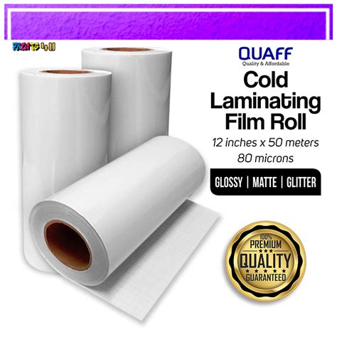 12 Inches Photo Top Roll Glossy Matte Glitter Cold Laminating Film 1 50