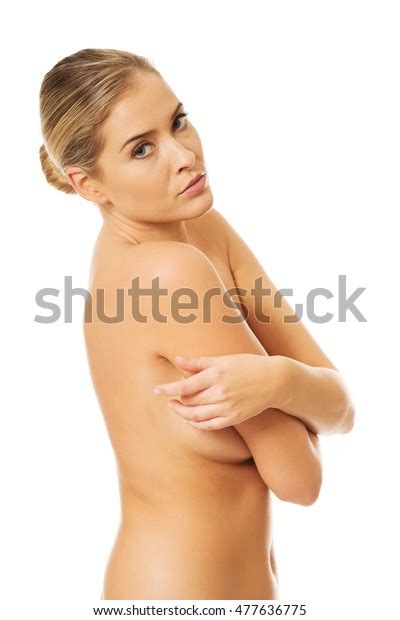 Portrait Nude Woman Covering Her Breast Stock Photo 477636775 Shutterstock