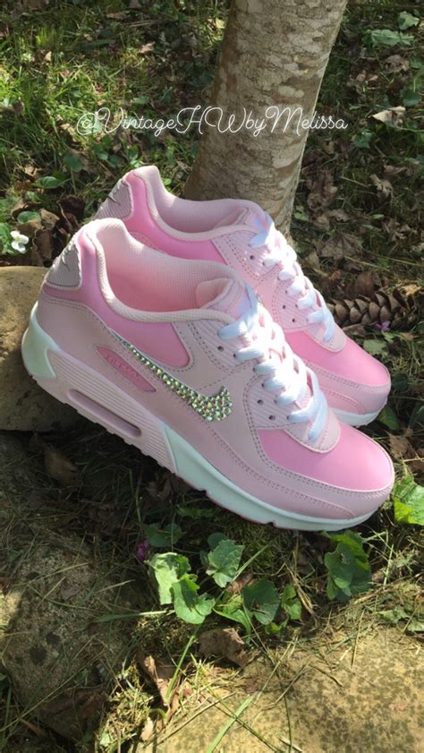 Swarvoski Crystal Jeweled Air Max 90 Pink Foam Bling Etsy