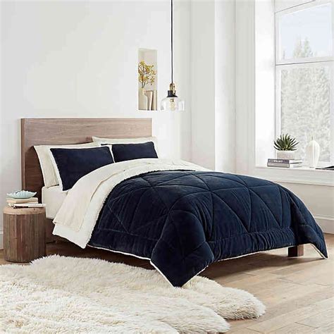 UGG® Avery Reversible Comforter Set | Bed Bath & Beyond Beige Bed Linen ...