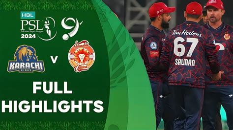 Full Highlights Islamabad United Vs Karachi Kings Match 15 Hbl