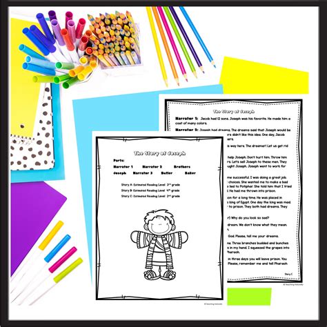 Joseph Coat of Colors to Egypt Bible Story Readers Theatre Script