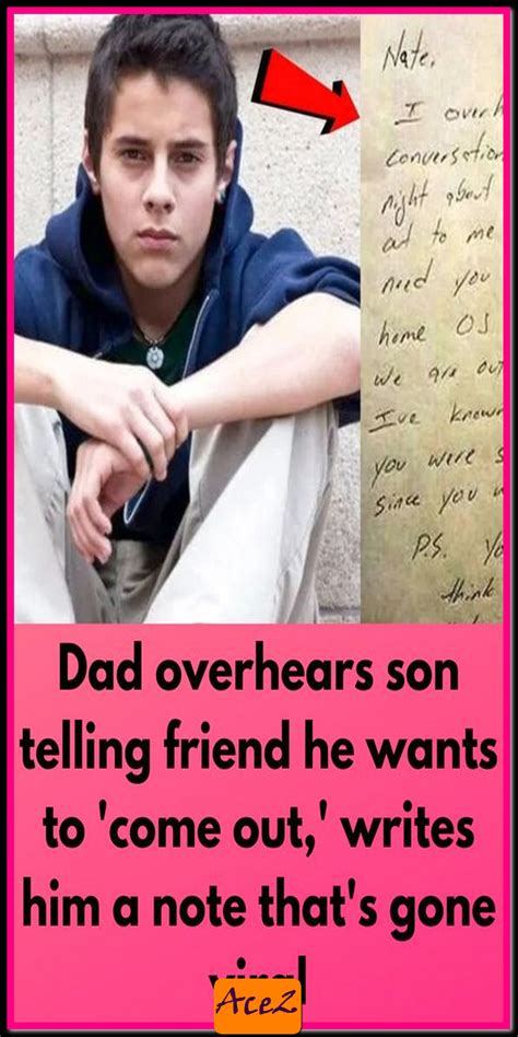 Dad Overhears Son Telling Friend He Wants To Come Out Writes Him A Note