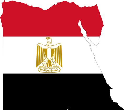 Clipart - Egypt Flag Map