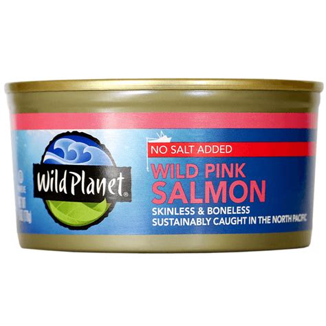 Canned Pink Salmon No Salt Added Wild Planet Foods