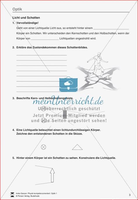 Arbeitsblätter Physik Klasse 6 Licht Und Schatten 8 Empfehlungen Sie