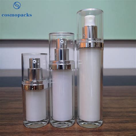 White Empty Cosmetic Airless Lotion Pump Bottle