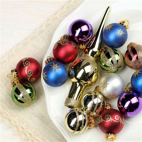 Assorted Miniature Glass Christmas Ornaments Christmas Ornaments