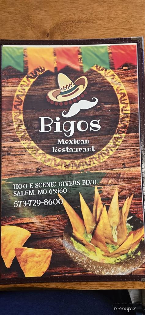 Menu Of Bigos Mexican Restaurant In Salem MO 65560