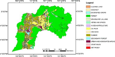 Land-use map (source from Department of Agriculture Malaysia, 2006 ...