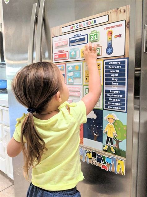 My First Daily Magnetic Learning Calendar For Kids Magnetic Etsy Artofit