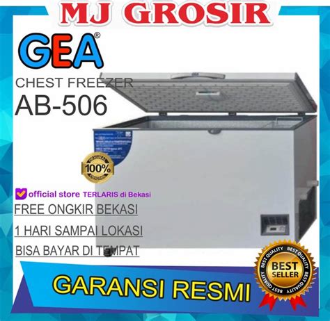 Jual GEA AB 506 TX CHEST FREEZER BOX 500 L LEMARI PEMBEKU 500 LITER Di