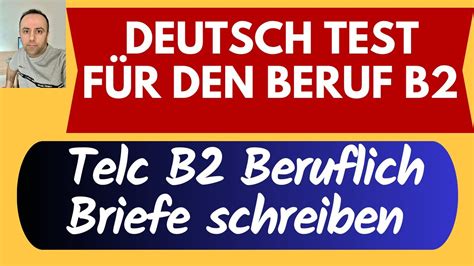 Pr Fung B Beruflich Telc B Deutsch Test F R Den Beruf Brief