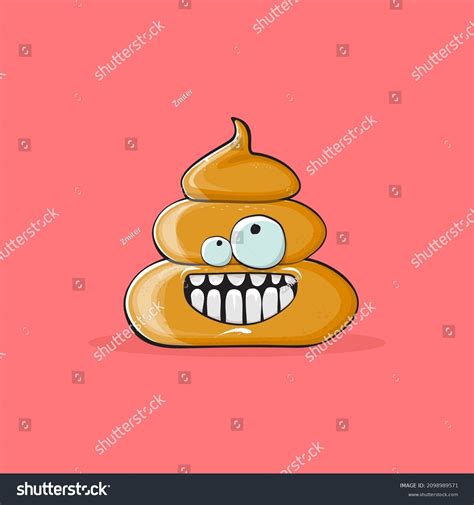 Vector Funny Cartoon Cool Smiling Poo Stock Vector (Royalty Free) 2098989571