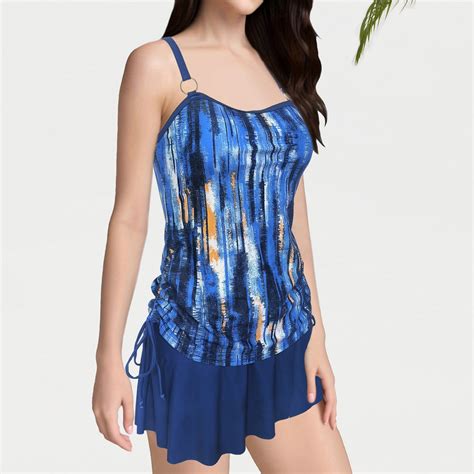 Runfenguu Swimsuits Bikini Plus Size Swimsuitwomen S Printing Fashion Soft Adjustable Suspenders