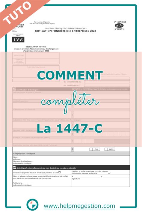 Comment compléter le formulaire 1447 C