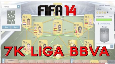 FIFA 14 Ultimate Team 7K LIGA BBVA Squad Builder Web App YouTube