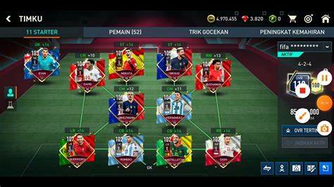 Fifa Mobile Fifa World Cup 2022 Ovr 119 Chemistry 100 Formasi 4 2 4 Youtube