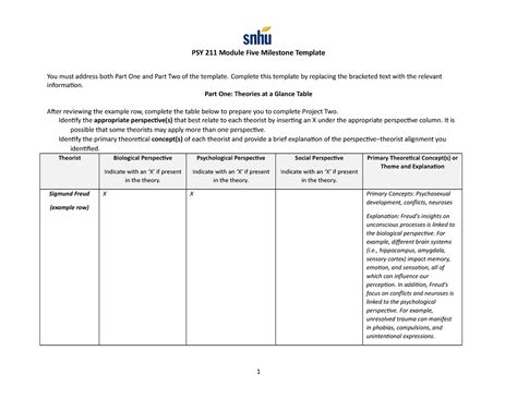 PSY 211 Module Five Milestone Template PSY 211 Module Five Milestone