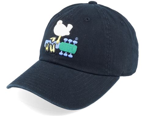 Woodstock Ballpark Black Dad Cap American Needle Cap