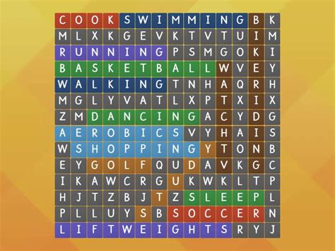 activities - Wordsearch