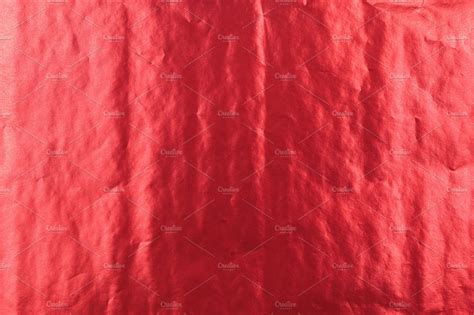 Abstract Bright Red Shiny Folded Paper Texture Background Containing