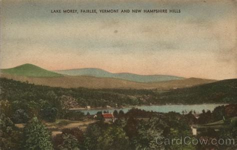 Lake Morey And New Hampshire Hills Fairlee Vt Postcard