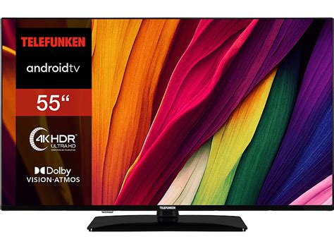 TELEFUNKEN D55U750X2CWI LED TV (Flat, 55 Zoll / 139 cm, UHD 4K, SMART ...