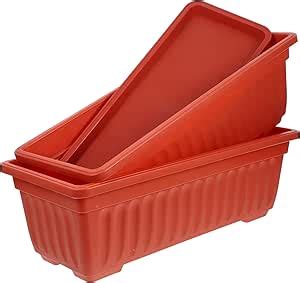 Operitacx 2 Pcs Plant Pots Rectangular Plastic Plant Pots Flower Pots