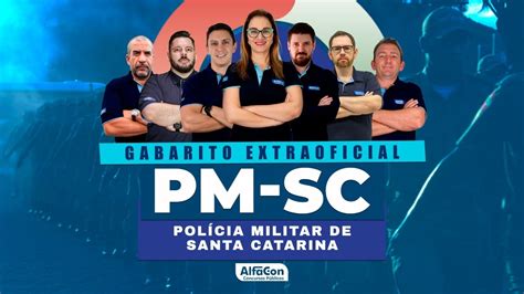 Concurso Pm Sc Gabarito Extraoficial Soldado Alfacon Youtube