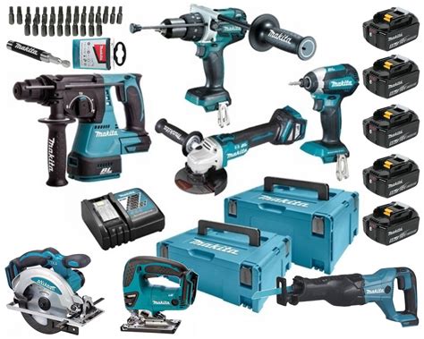 MAKITA ZESTAW NARZĘDZI 7SZT COMBO 18V 5x5 0Ah DLX DLX7105TJ1 Cena