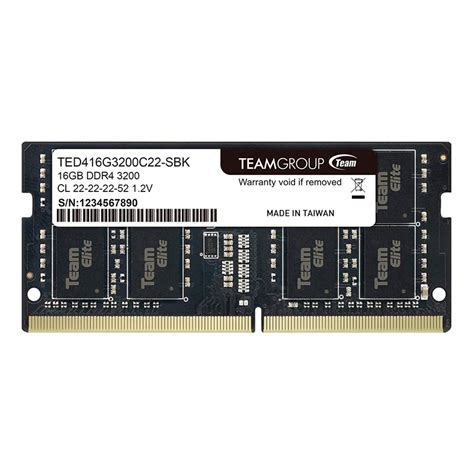 Memoria SO DIMM TeamGroup Elite 16GB DDR4 3200MHz PC4 25600 1 2V CL22